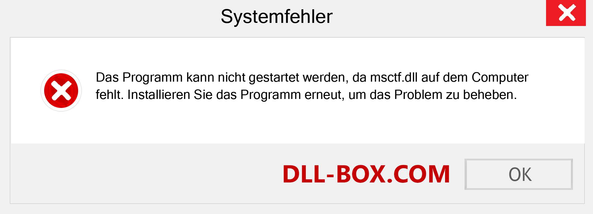 msctf.dll-Datei fehlt?. Download für Windows 7, 8, 10 - Fix msctf dll Missing Error unter Windows, Fotos, Bildern